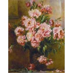 Ida D. Benczúr (1876-1970): Still life with peony, 1948