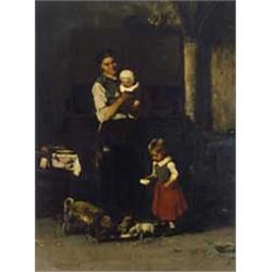 Mihály Munkácsy (1844-1900): Two families, 1877