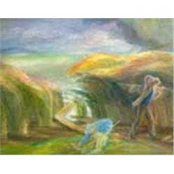 Imre Szobotka (1890-1961): Fishers at the lake Balaton