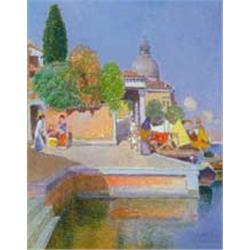 Cézár Herrer (1868-1919): Venetian scene