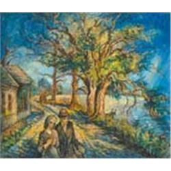 János Schadl (1892-1944): Walking at the lake, 1942