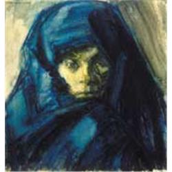 János Vaszary (1867-1939): Kerchiefed woman, around 1918