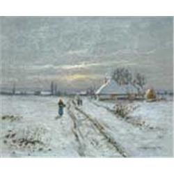 Márk Rubovics (1867-1947): Winter landscape