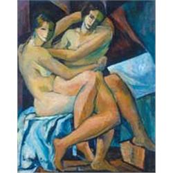 Vilmos Perlrott Csaba (1880-1955): Two nudes