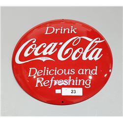 COCA COLA EMBOSSED METAL BUTTON