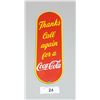 Image 1 : COCA COLA "THANKS CALL AGAIN" PORCELAIN PALM PUSH