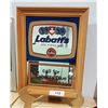 Image 1 : LABATTS BLUE BEER FRAMED MIRROR SIGN