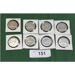 8 1968-1975 $1 COINS