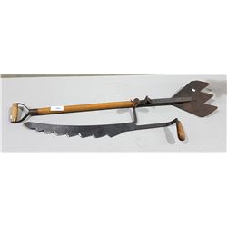 ANTIQUE HAY SAW & SPADE