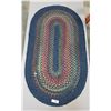 Image 1 : BLUE BRAIDED WOOL RUG