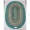 Image 1 : GREEN BRAIDED WOOL RUG