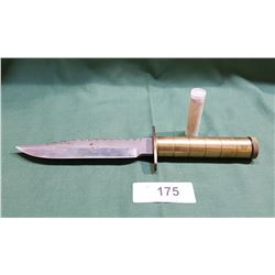 EDGECO BRASS HANDLED BOWIE KNIFE