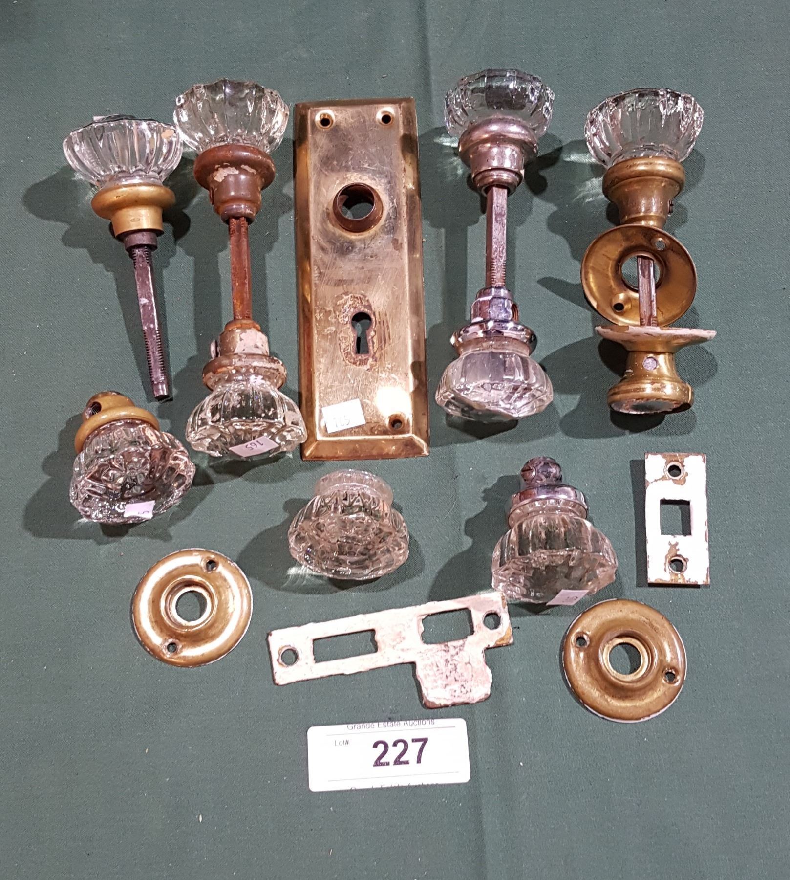 Collection Of Antique Glass Door Knobs Parts
