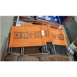 3 VINTAGE CKNW 98 STADIUM SEATS