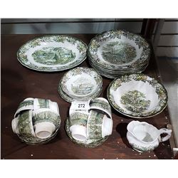 29 PC RIDGEWAY STAFFORDSHIRE "HERITAGE" DISH SET