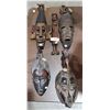 Image 1 : 5 AFRICAN MASKS & CARVED WOODEN FIGURE