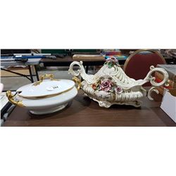 CAPODIMONTE & LIMOGES LIDDED TUREENS