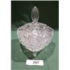Image 1 : CUT GLASS LIDDED CANDY DISH