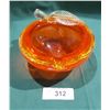 Image 1 : SIGNED CHALET ART GLASS APPLE BOWL