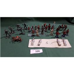 APPROX 33 VINTAGE LEAD SOLDIERS & COWBOYS