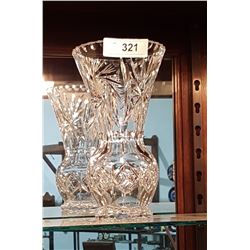 BRILLIANT CUT PINWHEEL CRYSTAL VASE