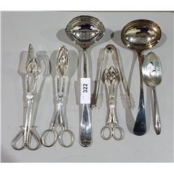 8 PCS SILVERPLATE SERVING WARE