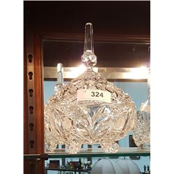 LIDDED CRYSTAL CANDY DISH