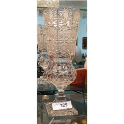 FANCY CUT CRYSTAL VASE