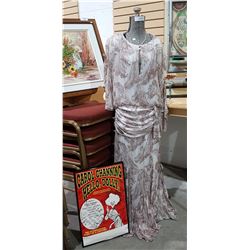 CAROL CHANNING'S DRESS SHE WORE IN HELLO DOLLY & SIGNED POSTER