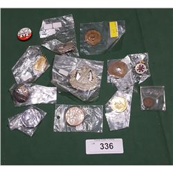 12 PCS VINTAGE MEDALS, TOKENS ETC