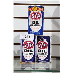 3 STP OIL TREATMENT TINS