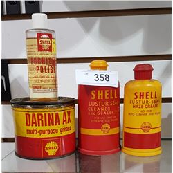 4 VINTAGE SHELL OIL PRODUCTS