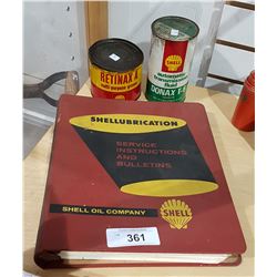 3 SHELL OIL TINS & LUBRICATION SERVICE MANUAL