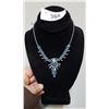 Image 1 : VINTAGE STERLING SILVER & BLUE CRYSTAL NECKLACE
