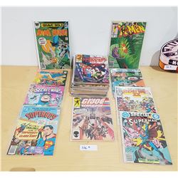 BOX W/APPROX 35 VINTAGE COLLECTIBLE COMICS