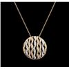 Image 2 : 0.81 ctw Diamond Pendant & Chain - 14KT Yellow, White, And Rose Gold