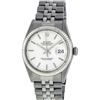 Image 7 : Rolex Mens Stainless Steel Silver Index DateJust Men's Wristwatch