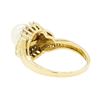 Image 3 : 0.25 ctw Diamond and Pearl Ring - 14KT Yellow Gold