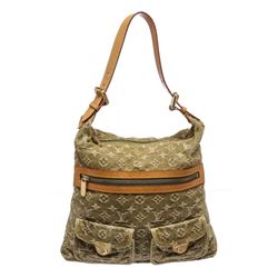 Louis Vuitton Green Monogram Denim Baggy GM Bag