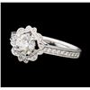 Image 1 : 0.87 ctw Diamond Ring - 14KT White Gold