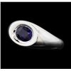 Image 1 : 1.61 ctw Sapphire  Ring - 18KT White Gold