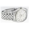 Image 4 : Rolex Mens Stainless Steel Silver Index And White Gold Fluted Bezel Datejust Wri
