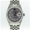Image 1 : Rolex Mens Stainless Steel Slate Grey Diamond Datejust Wristwatch
