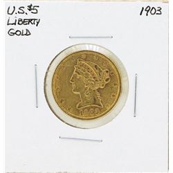 1903 $5 Liberty Head Half Eagle Gold Coin