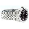 Image 2 : Rolex Mens Stainless Steel 1.20 Ctw Black Diamond And Emerald Datejust Wristwatc