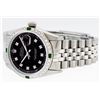 Image 9 : Rolex Mens Stainless Steel 1.20 Ctw Black Diamond And Emerald Datejust Wristwatc