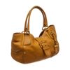 Image 2 : Prada Mustard Yellow Pebbled Leather Double Handle Shoulder Bag