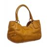 Image 3 : Prada Mustard Yellow Pebbled Leather Double Handle Shoulder Bag