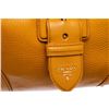 Image 5 : Prada Mustard Yellow Pebbled Leather Double Handle Shoulder Bag