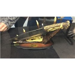 Wolf Knife on Stand
